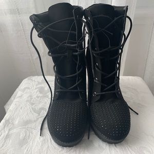 Women’s glam combat boots! Size 9 1/2